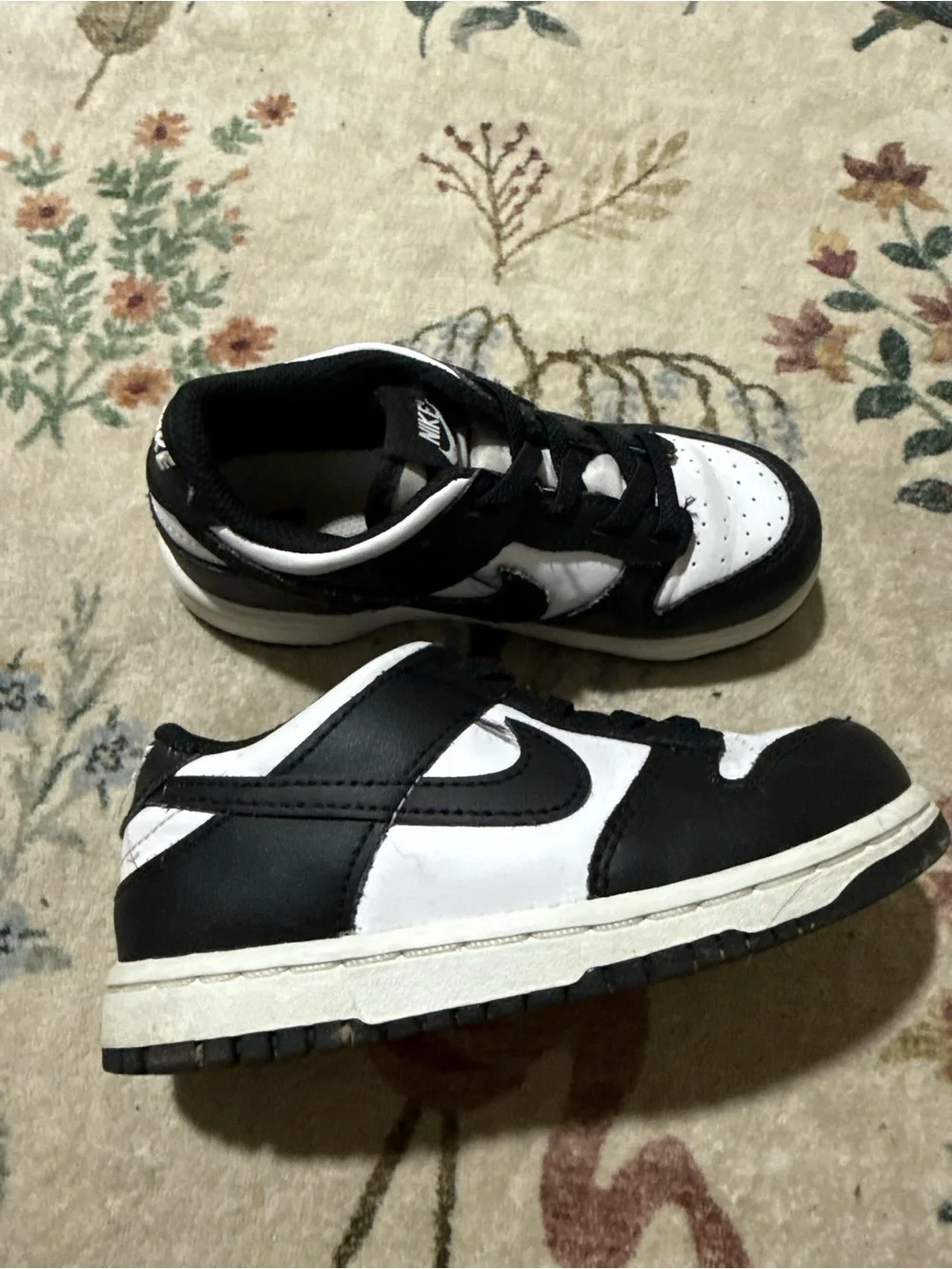 Nike dunk Kids Black and White Low-Top Sneakers 10C